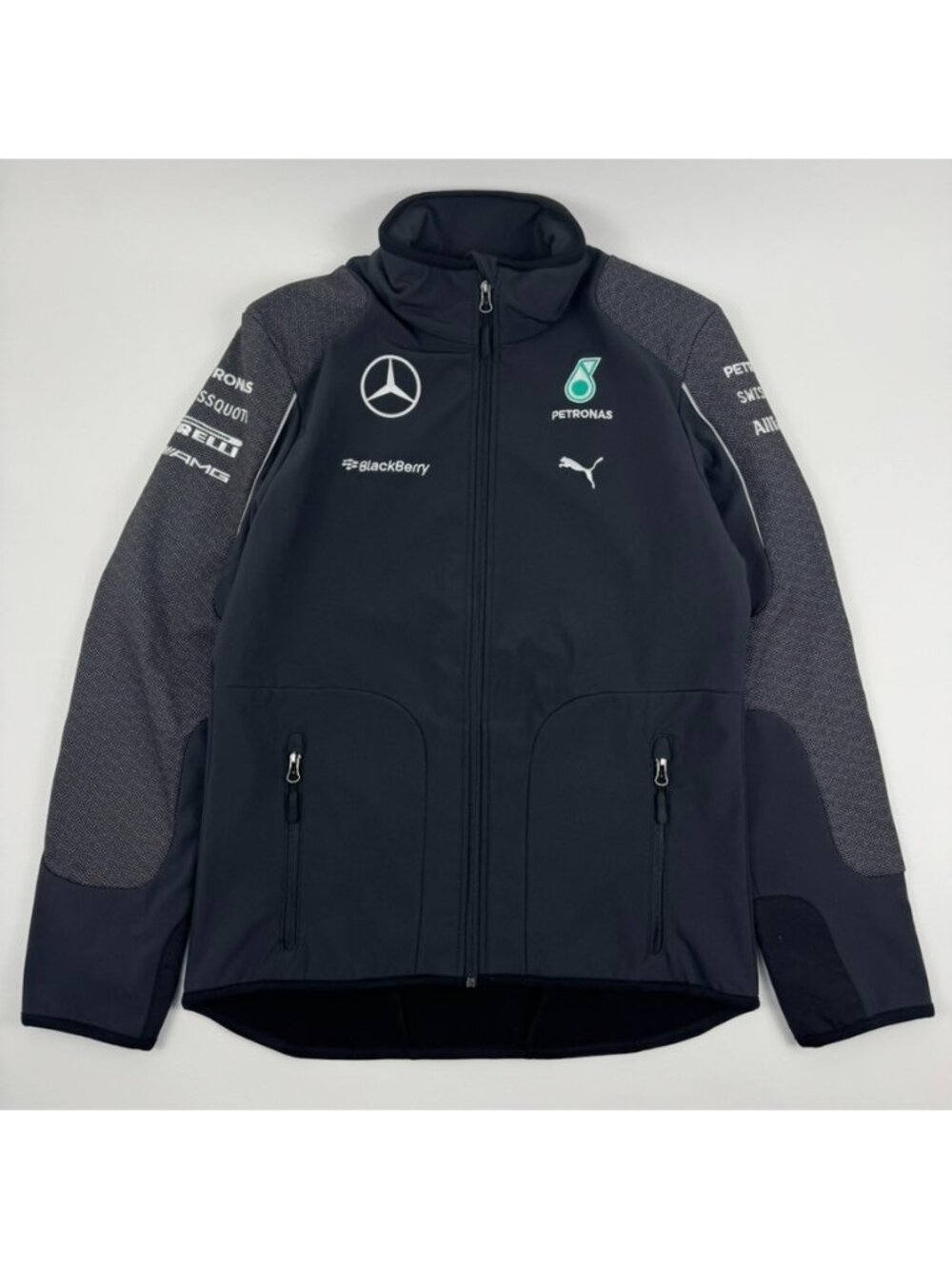 Puma Mercedes AMG Petronas Softshell Jacket Size Small S Black F1 Formula 1